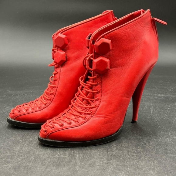 Givenchy red ankle boots Stiletto heel - Picture 2 of 9